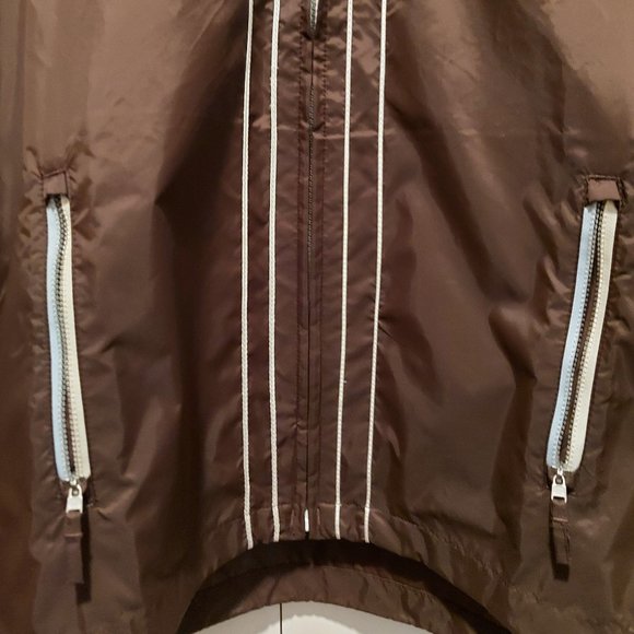 Men's/Teen's Tommy Hilfiger Windbreaker with Hood in Zipped Collar. Brown nylon. - Picture 4 of 6